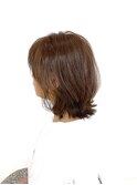 40代50代大人ひし形外ハネスタイル/ベージュ系カラー/耳かけ