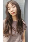 グレーアッシュの大人ロング