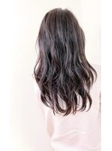 【パーマ】黒髪ロングのレイヤーデジタルパーマ