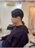 【soy-kufu】MEN'S HAIRアッシュブラックマッシュパーマ