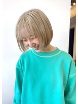 ジルスタジオ(JILL STUDIO)&nbsp;JILL STUDIO ハイトーンカラー/ミルクティーベージュ/ミニボブ