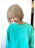 JILL STUDIO ハイトーンカラー/ミルクティーベージュ/ミニボブ