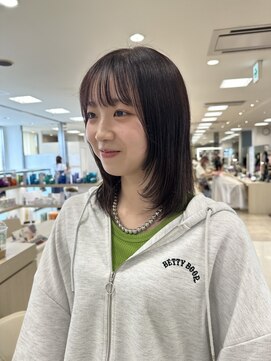 ケンジ 平塚ラスカ店(KENJE) 顔周りレイヤーカット/暖色カラー/ピンクブラウン/平塚駅