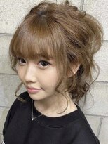 ランソ 新宿(RUNSO) くびれヘア×アプリコットオレンジ×夏×ハイライトカラー