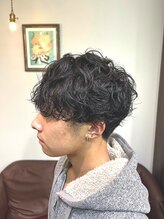 ナナマルヘアー(nanamaru hair) 【メンズパーマ】前下がりスペインカール
