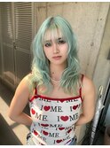 ハイトーンパステルカラー艶髪