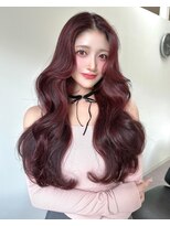 ルイ(LOUIS)&nbsp;【LOUIS】ブリーチなし/カシスピンクカラー/韓国ヘア/ピンクヘア