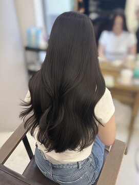 ハピネス 梅田茶屋町店(HAPPINESS) グレージュ/レイヤーカット/韓国ヘア/ブリーチなし/透明感/艶髪