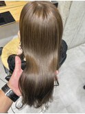 透明感ベージュカラー イルミナカラー ブリーチなしカラー