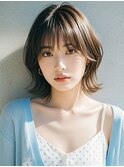 ハンサムショートタッセルボブパーマレイヤーボブハイライト