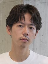 テン 心斎橋(tenn.)&nbsp;メンズセンターパート七三分けパートニュアンスパーマ刈り上げ