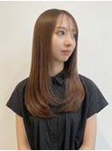 夏カラーナチュラルブラウンブリーチなしカラーレイヤー