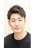 王道ツーブロックアップバングショートビジネススタイルバーバー
