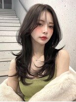 ノイズオオサカ 梅田店(NOISM OSAKA) デザインカラーレイヤーウェットヘアオリーブベージュこなれ