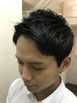 パティオンツー(PATIONN2)&nbsp;スーツスタイルにぴったり黒髪束感アップバングベリーショート