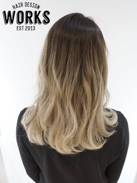 ワークス ヘアデザイン(WORKS HAIR DESIGN) 外国人風バレイヤージュカラー