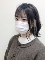 エヌプラス(N+)&nbsp;黒髪グラデヘアーオリーブグレー小顔に見せるヘアココアベージュ