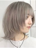 wolf cut × silver [新宿駅/グレーベージュ/レイヤーロング]