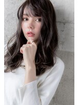 ソラネル(SOLENNEL)&nbsp;ブリーチなし！柔らかブリーチなしラベンダーベージュ小顔ミディ