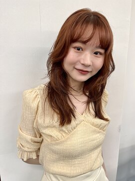 ガーランドギンザ(Garland Ginza) レイヤーカット　フェイスレイヤー　オレンジブラウン