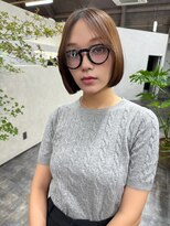 オズ 安積店(OZ) ダブルカラー外ハネボブインナーカラーハイライトケアブリーチ