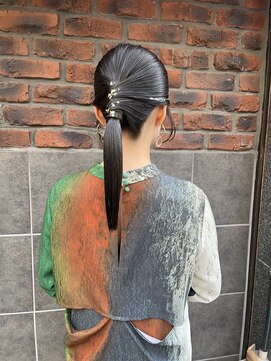 ヌープヘアーアイス(NUUP.hair ici) 20代30代◎結婚式アッシュカラーこなれ大人まとめ髪シニヨン