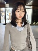 ミディアムレイヤー ハッシュカット 韓国 レイヤーミディアム