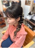 サイド編みおろしアレンジ