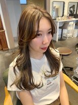 ムード マグ レーベル 南松本(MOOD Mag Label)&nbsp;艶感髪質改善カラー大人可愛いグレージュハイライトロング