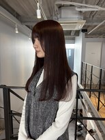 ヌープヘアーアイス(NUUP.hair ici)&nbsp;◎夏ブリーチなし暖色チェリーレッドボルドーラベンダー