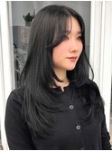 【レイヤーカット】韓国ヘア顔まわりカットロングレイヤー堀江
