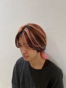 ヘアー ワークス ボナ 前橋店(HAIR WORKS bona.) 個性を引き出す◎攻めのピンクと、丸みのあるネオウルフ