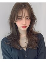 ケイバイミシェリー(kei by misherry)&nbsp;たっぷりミディアムレイヤー/こなれ感ウェーブ/透明感グレージュ