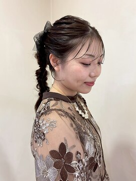 編み込み/ポニーテールアレンジ