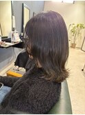40代50代60代大人可愛い外ハネミディ/グレージュ/レイヤーカット
