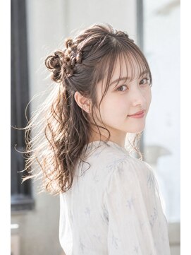 アーダー 郡山駅前店(ADER) ゆるふわ編み込みハーフアップアレンジ