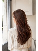 リノ 寺田町南口店(rino)&nbsp;艶めく暖色カラーで、大人かわいいロングヘアに