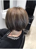 ショートボブ×ミックスハイライト