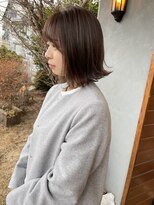 ヘア プロデュース キュオン(hair produce CUEON.)&nbsp;伸ばしかけボブ×透明感グレージュ