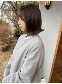 伸ばしかけボブ×透明感グレージュ