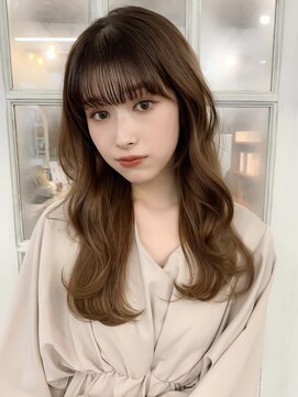 アリュウル 表参道(ALLURE) 【艶ベージュ】【短め前髪】韓国系　韓国　ベージュカラー