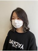 濃厚グレイアッシュ×イヤリングスモーキーシルバー♪