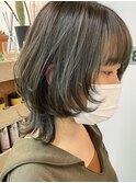 【cuzKLUB】ハイライトカーキグレージュ×ウルフ*【池袋】