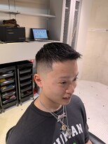 フランクスバーバーザスタンド(Frank’s barber the stand)&nbsp;メンズベリーショートスキンフェードクロップアップバングF