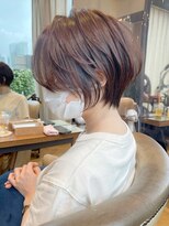 くびれショート/マロンブラウン/大人ショートボブ／山口