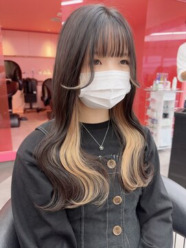 ロンドヴァリー 渋谷店(Lond vallee) 顔周りレイヤー韓国風インナーカラーホワイトベージュ！