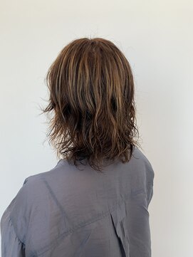 ビーヒアナウ N゜03 金沢駅西店(BE HERE NOW) 【パーマ/ウルフカット/ウルフパーマ/orange brown】