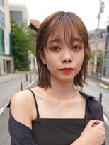 ニコ トウキョウ 渋谷(nico TOKYO)&nbsp;ミディアムレイヤーボブ顔まわりレイヤー透明感ベージュ