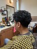 【メンズ】医薬部外品オイルで頭皮を守りながらのパーマ〈理容室〉
