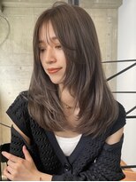 サイン 渋谷(SIGN)&nbsp;韓国ヘアハッシュカットレイヤーカットベージュブリーチ無し